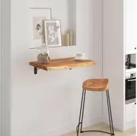 vidaXL Wandregal 70x40x2,5 cm Rechteckig Massivholz Akazie Baumkante