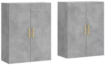 vidaXL Wandschr&auml;nke 2 Stk., Betongrau, 69,5x34x90cm (3195615)