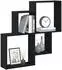 vidaXL Wandregal Schwarz Eichen-Optik 80x15x78,5cm Holzwerkstoff (862654)