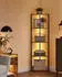Vasagle Eckregal 5 Ebenen mit Einstellbarer LED-Beleuchtung, Vintagebraun (LBC590K02)