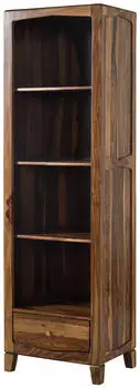 Massivmoebel24 Ancona Standregal Sheesham 60x45x200cm braun lackiert (09-350-699-1040)
