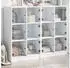 vidaXL Bücherregal mit Türen Weiß 136x37x109cm Holzwerkstoff (3206510)