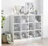 vidaXL Bücherregal mit Türen Weiß 136x37x109cm Holzwerkstoff (3206510)