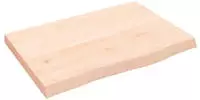 vidaXL Wandregal 60x40x(2-4) cm Massivholz Eiche Unbehandelt