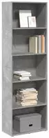 vidaXL B&uuml;cherregal Betongrau 60x30x189 cm Holzwerkstoff