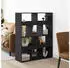 vidaXL Raumteiler Bücherregal Holzwerkstoff Schwarz 100x33x125,5cm