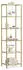 Vasagle Luis X Standregal 6 Ablagen, Temperglas, Gold (40x30x177,3cm)