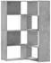 vidaXL Eck-Bücherregal 4 Böden Holzwerkstoff Betongrau 85x85x140cm (3307813)