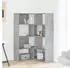 vidaXL Eck-Bücherregal 4 Böden Holzwerkstoff Betongrau 85x85x140cm (3307813)