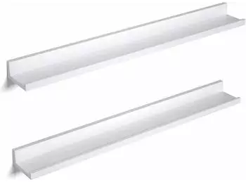 Songmics Schweberegal 2er Set 80cm, wei&szlig; (LWS080W01)