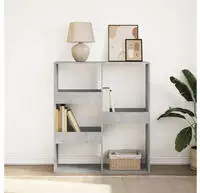 vidaXL B&uuml;cherregal/Raumteiler Betongrau 100x33x115 cm