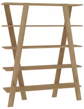 Hanah Home Conde Bücherregal Saphireiche 120x150x25cm Melaminbeschichtete Spanplatte (835PUQ5311)