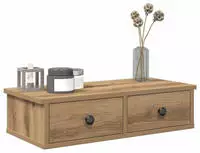 vidaXL Wandregal mit Schubladen Artisan-Eiche 60x28x15cm Holzwerkstoff