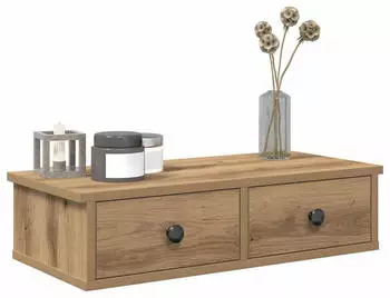 vidaXL Wandregal mit Schubladen Artisan-Eiche 60x25x15cm Holzwerkstoff (859949)