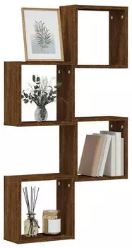 vidaXL Wandw&uuml;rfelregale 4 Stk. Braune Eiche 30x15x30cm (815886)