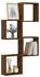 vidaXL Wandwürfelregale 4 Stk. Braune Eiche 30x15x30cm (815886)
