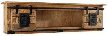 Massivmoebel24 RAILWAY Wandregal Mango natur lackiert 130x25x35cm (09-350-772-0065)