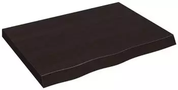 vidaXL Wandregal Baumkante Massivholz Eiche behandelt dunkelbraun 80x60cm (363793)
