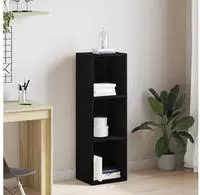 vidaXL B&uuml;cherregal Schwarz Eichen-Optik 36x30x114 cm Holzwerkstoff