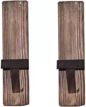 Hanah Home Raf248 Wandregal Fichtenholz Nussbaumfarbe 33x9cm (792EVL1889)