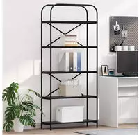 vidaXL B&uuml;cherregal Schwarz Eichen-Optik 80 x 30 x 183 cm Holzwerkstoff