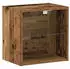 vidaXL Schwebendes Wandregal mit LED-Licht Braun 40x28,5x40cm (863090)