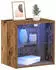 vidaXL Schwebendes Wandregal mit LED-Licht Braun 40x28,5x40cm (863090)