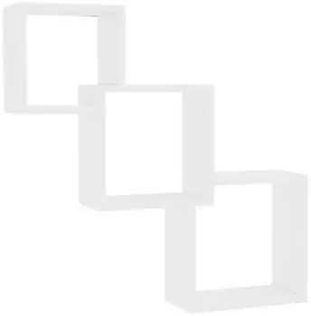 vidaXL Cube Wandregal 68x15x68cm Holzwerkstoff, Wei&szlig; (800270)