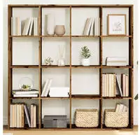 vidaXL B&uuml;cherregal Altholz-Optik 137,5x29x137,5 cm Holzwerkstoff