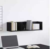 vidaXL Wandregal Schwarz Eichen-Optik 75 x 18 x 18 cm Holzwerkstoff