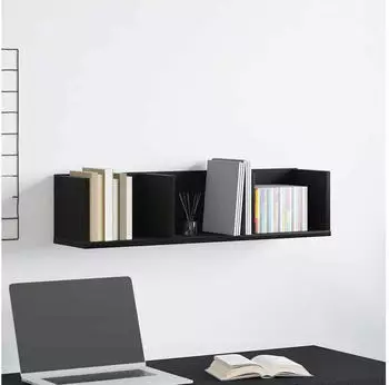 vidaXL CD-Wandregal Schwarze Eiche Holzwerkstoff 75x18x18cm (862461)