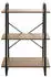 HAKU Standregal Metall/Spanplatte Schwarz/Eiche 3 Ebenen 60x93x36cm (23894)