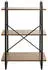 HAKU Standregal Metall/Spanplatte Schwarz/Eiche 3 Ebenen 60x93x36cm (23894)