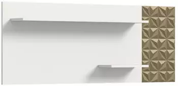 xonox.home Prisma Wandregal Wei&szlig;/Gold Holzwerkstoff 140x53x17cm (X76J4T52)