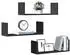 vidaXL Wandregale 3er-Set Holzwerkstoff Schwarz 58x18x18cm (853282)
