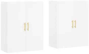 vidaXL Wandschrank 2-tlg. Wei&szlig; 69,5x34x90cm (3195611)