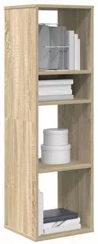 vidaXL B&uuml;cherregal Sonoma-Eiche 34x31x112cm Holzwerkstoff