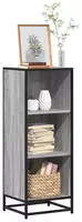 vidaXL B&uuml;cherregal Grau Sonoma 40x35x107,5 cm Holzwerkstoff