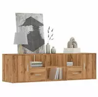 vidaXL Eckregal Artisan-Eichen-Optik 160x40x45 cm Holzwerkstoff