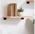 vidaXL Wandregal 40x30x2cm Massivholz Eiche Unbehandelt (363506)