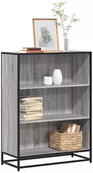 vidaXL B&uuml;cherregal Grau Sonoma 80,5x35x107,5cm Holzwerkstoff (849122)