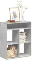 vidaXL B&uuml;cherregal Betongrau 66x31x80 cm Holzwerkstoff