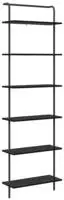 vidaXL B&uuml;cherregal Schwarz Eichen-Optik 60 x 24 x 203 cm Holzwerkstoff