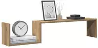 vidaXL Wandregale 2 Stk. Artisan-Eiche 100x15x20 cm Holzwerkstoff
