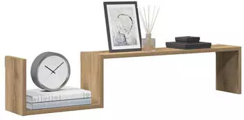 vidaXL Wandregal 2-tlg. Artisan-Eiche 100x15x20cm Holzwerkstoff (856613)