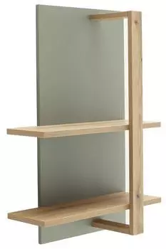MCA Furniture MONIZ Wandregal Salbei-Gr&uuml;n/Eiche 65x96x26cm