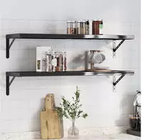 vidaXL Wandregale 2 Stk. 100x30 cm Schwarz Edelstahl