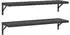 vidaXL Wandregale 2 Stk. 100x30cm Schwarz Edelstahl (3214512)