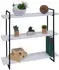 MCW Wandregal K78 Industriedesign Massivholz/Metall 3 Böden 60x60x18cm (MCW-K78)