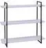 MCW Wandregal K78 Industriedesign Massivholz/Metall 3 Böden 60x60x18cm (MCW-K78)